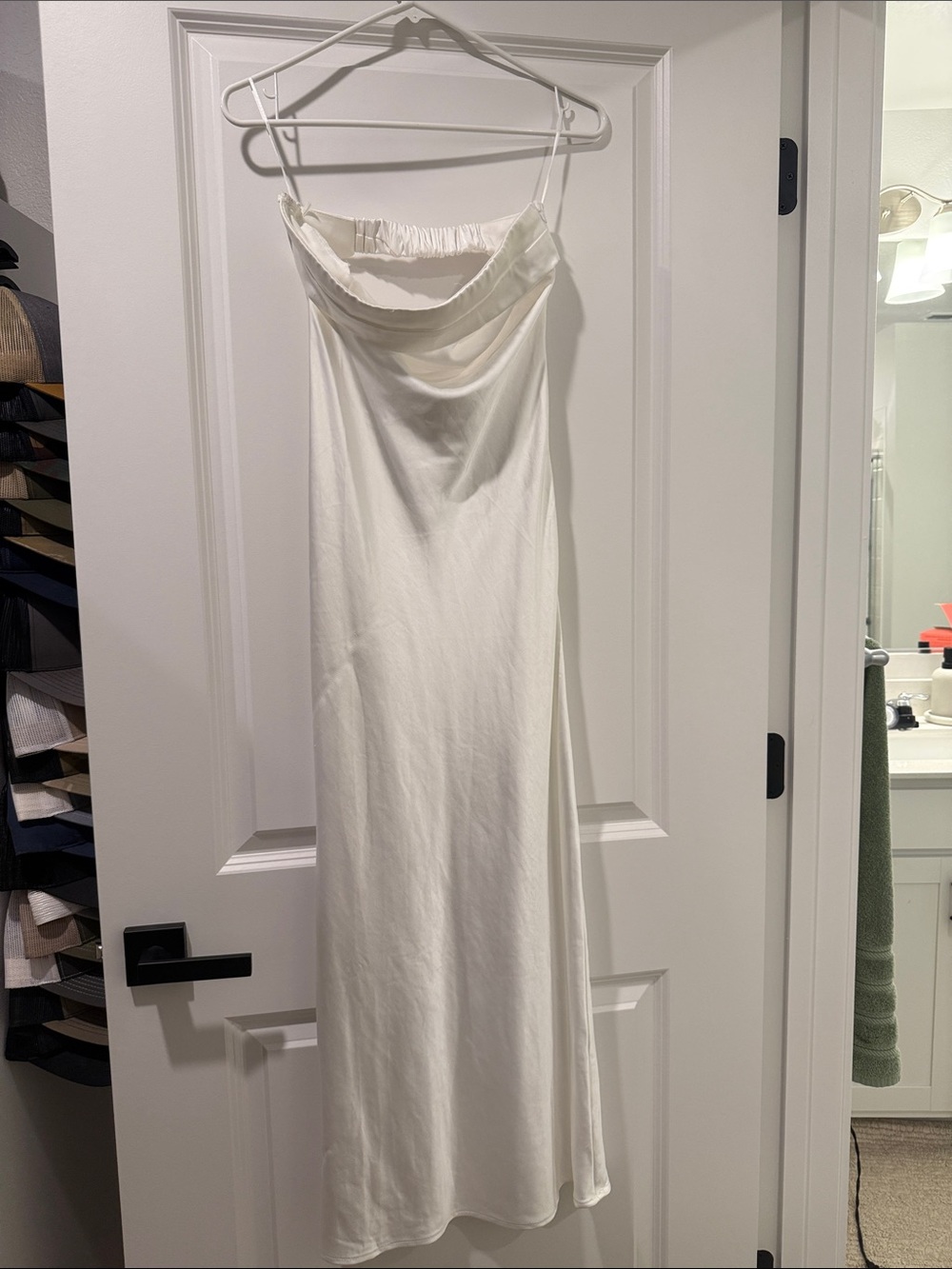 Elegant White Spaghetti-Strap Slip Dress